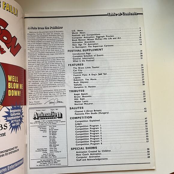 Animation Magazine #1 1987 - 1st Appearance Simpsons Rare HTF Vintage Grail - Picture 7 of 14